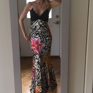 Mary.L Lace and Silk Floral Gown